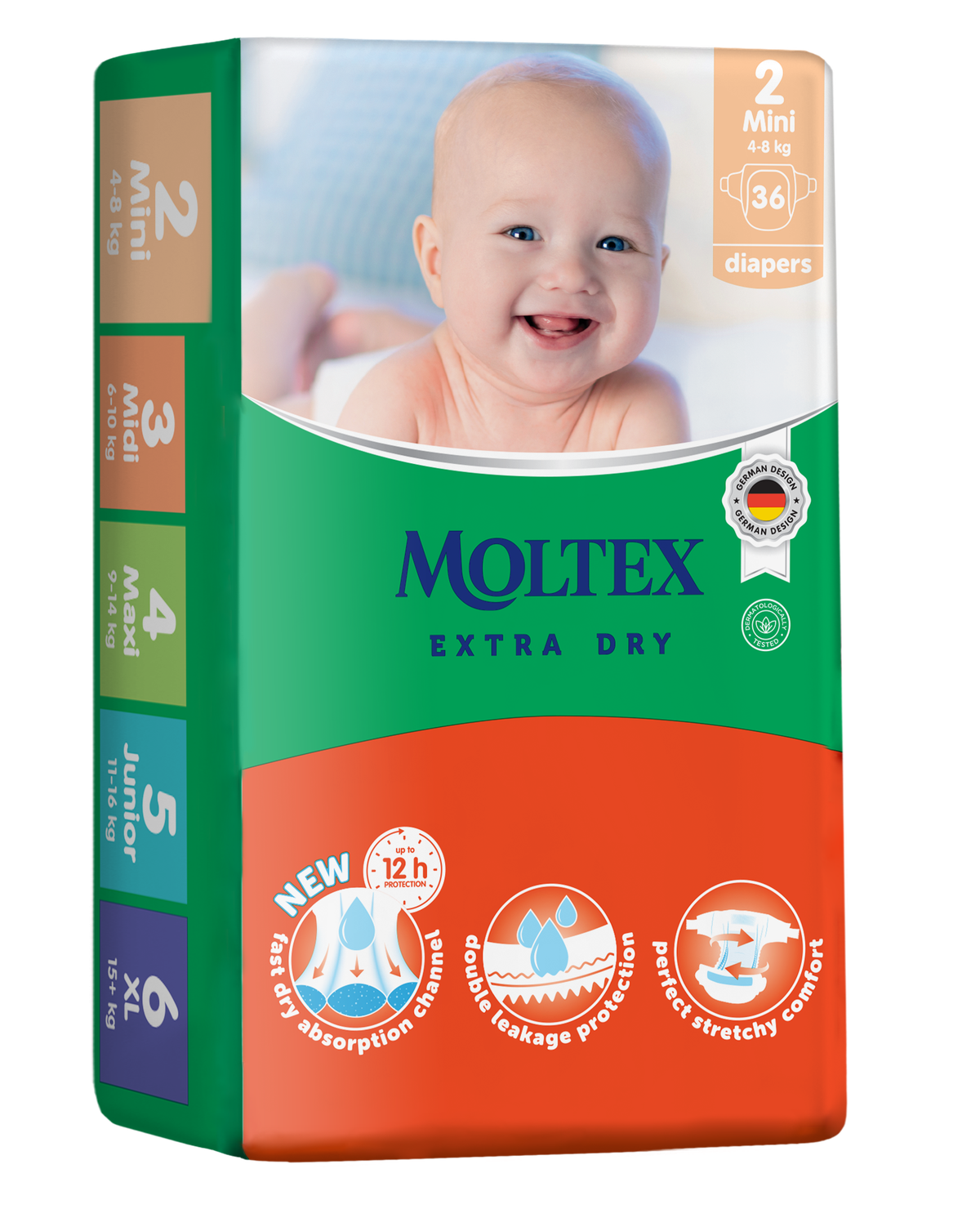 MOLTEX Extra Dry 2 Mini autiņbiksītes, 36 gab. - Piegāde visā Latvijā ...