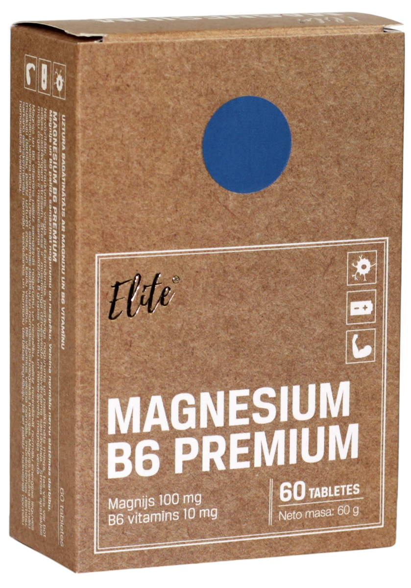 Elite Magnesium B6 Premium таблетки 60 шт Mēness Aptieka