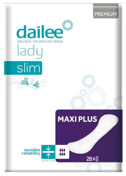 DAILEE Premium Lady Slim Maxi Plus urological pads, 28 pcs
