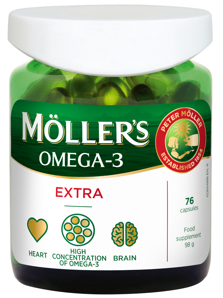 MOLLERS Omega - 3 Extra capsules, 76 pcs.