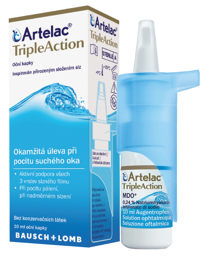 ARTELAC Triple Action капли для глаз, 10 мл | Mēness aptieka