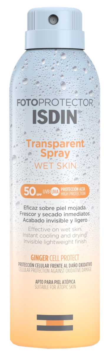 ISDIN спрей для загара SPF 50 Transparent Spray Wet Skin купить в Москве