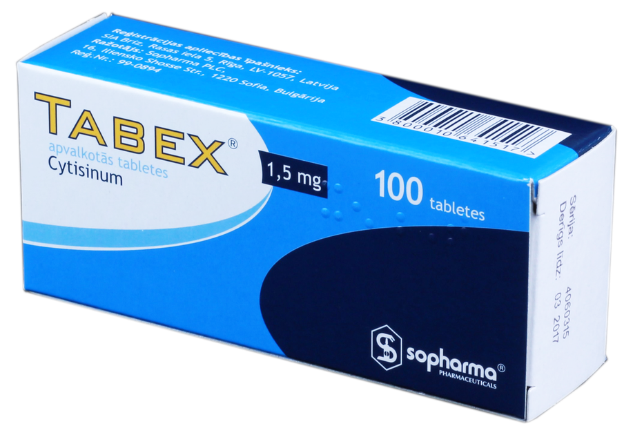 TABEX 1,5 mg pills, 100 pcs. Mēness aptieka