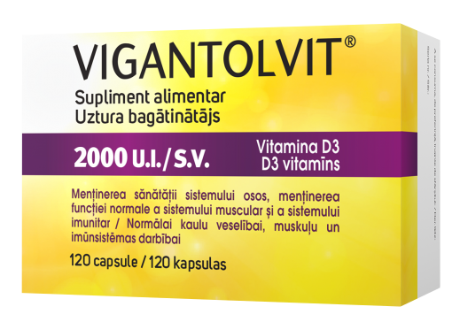 VIGANTOLVIT 2000SV D3 kapsulas, 120 gab. - Piegāde visā Latvijā ...