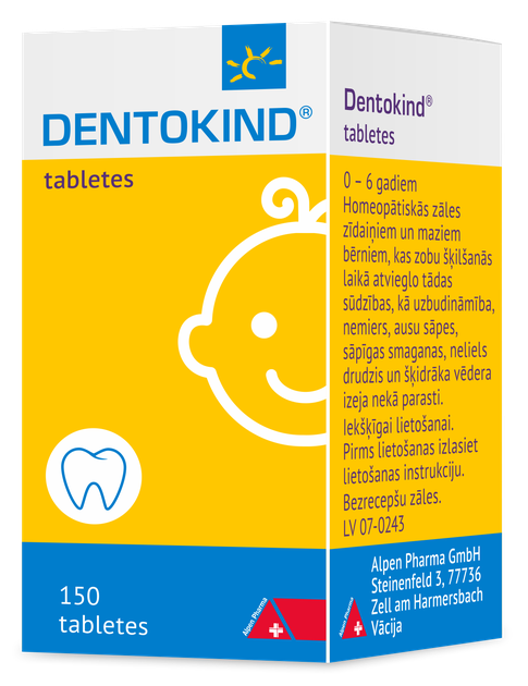 DENTOKIND tabletes, 150 gab. - Piegāde visā Latvijā | Mēness aptieka