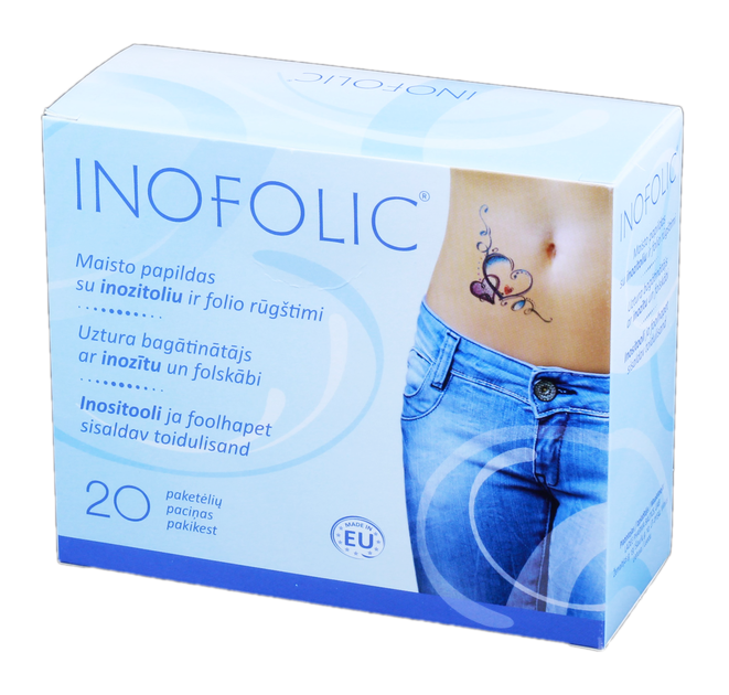 INOFOLIC with inositol and folic acid sachets, 20 pcs. Mēness aptieka