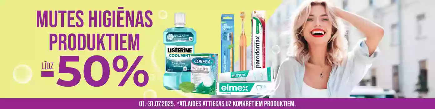 Mutes higiēnas produktiem atlaides līdz -50%
