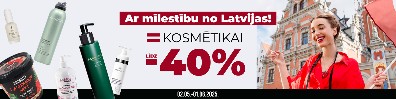 Discounts up to -40% on cosmetics made in Latvia