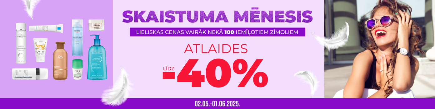 Visai kosmētikai atlaides līdz -40%
