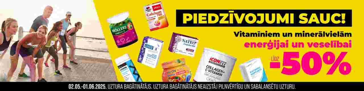 Discounts up to -50% on all vitamins and minerals.