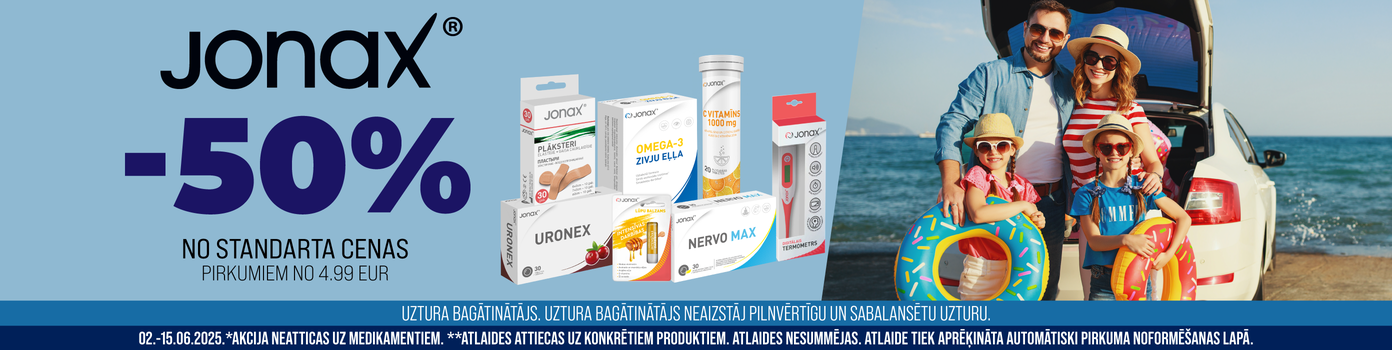 Discount on Jonax brand products -50% 