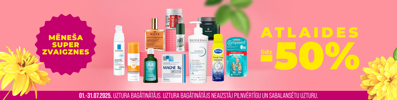 Atlaides līdz -50% Top precēm
