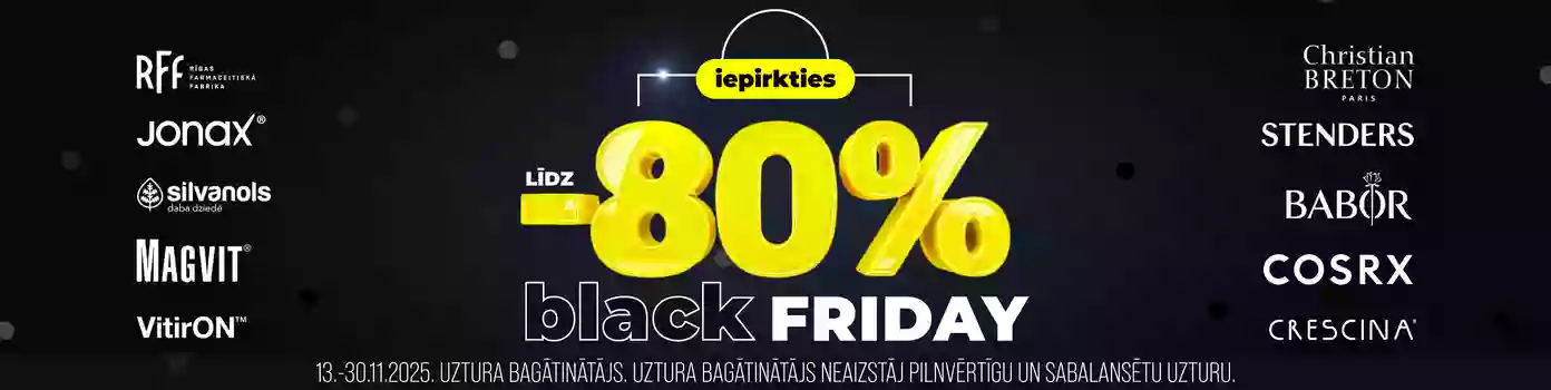 Black Friday līdz -80%