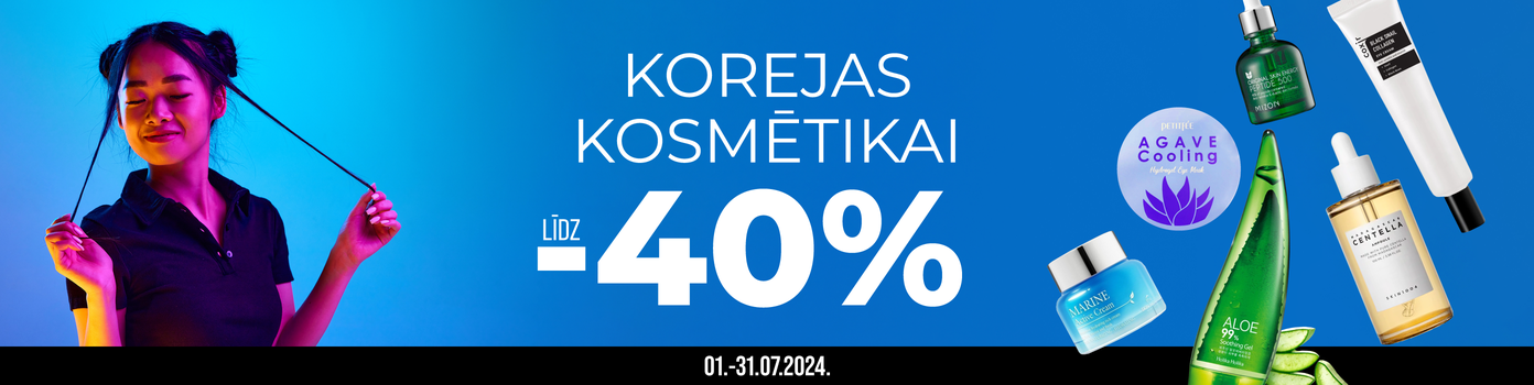 Korejas kosmētikai atlaides līdz -40%