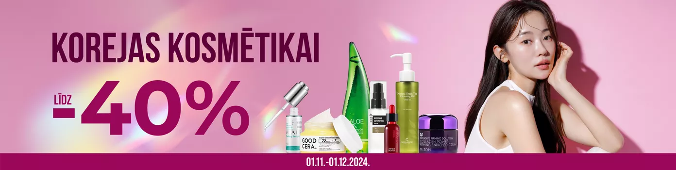 Korean cosmetics with discounts up to -40%