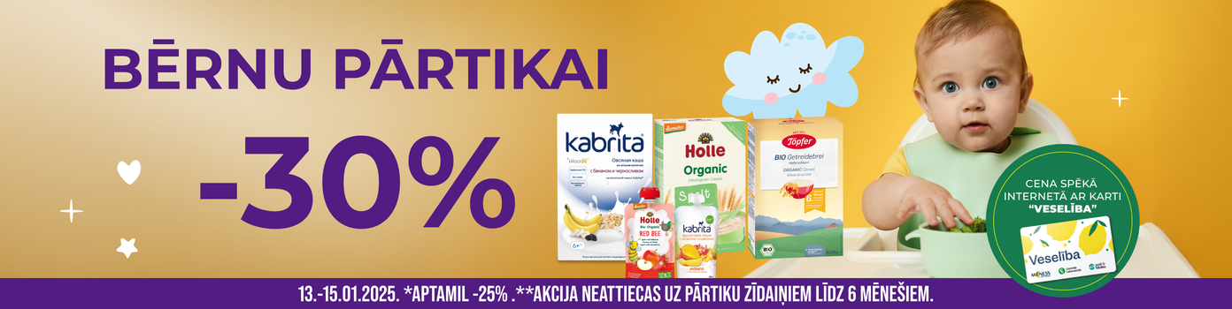 Bērnu pārtikai -30%