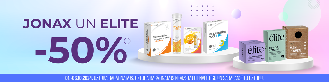 -50% atlaide visiem Jonax un Elite produktiem