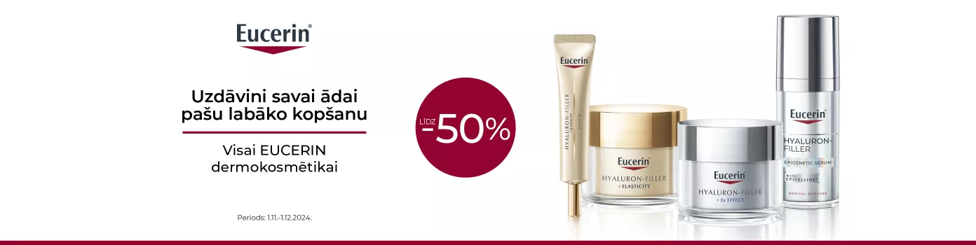 Discounts up to -50% on Eucerin dermocosmetics