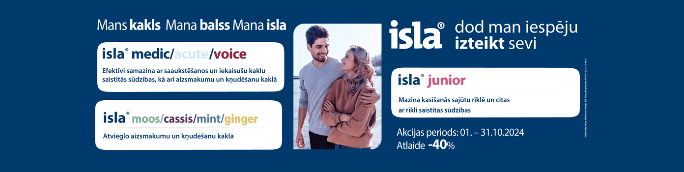 -40% atlaide ISLA zīmola produktiem.