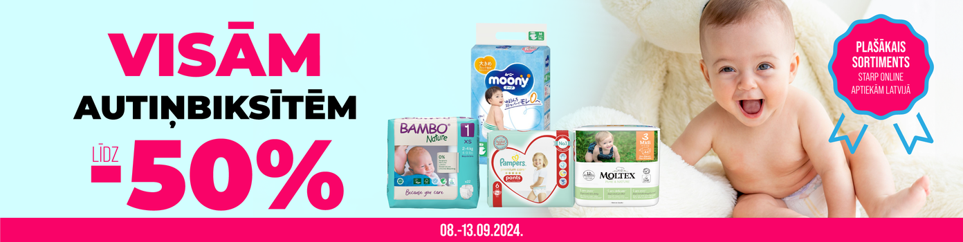 Discounts up to -50% on all diapers