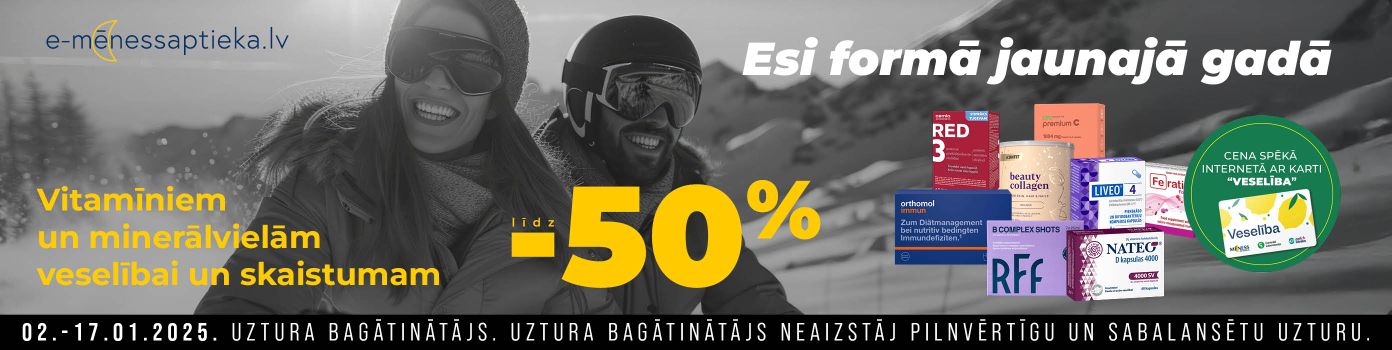 Vitamīniem un minerālvielām atlaides līdz -50%