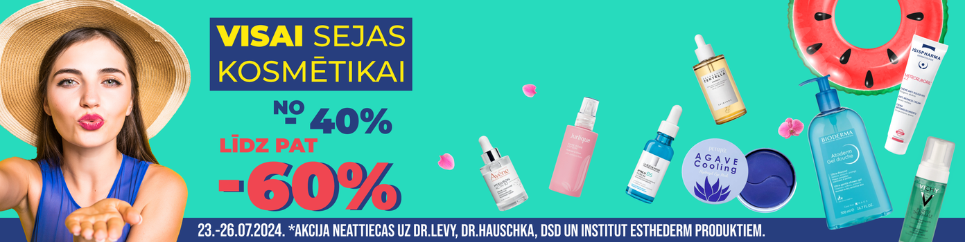 Discounts up to -60% on all facial cosmetics.