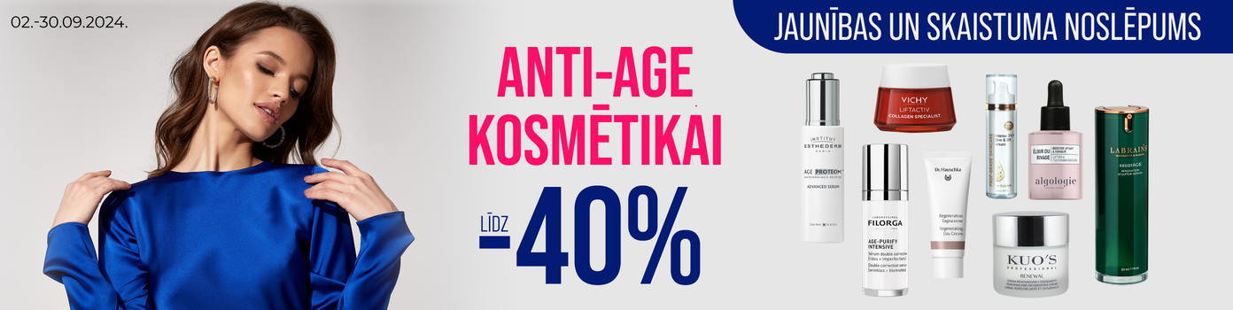 Anti-Age kosmētikai atlaides līdz -40%