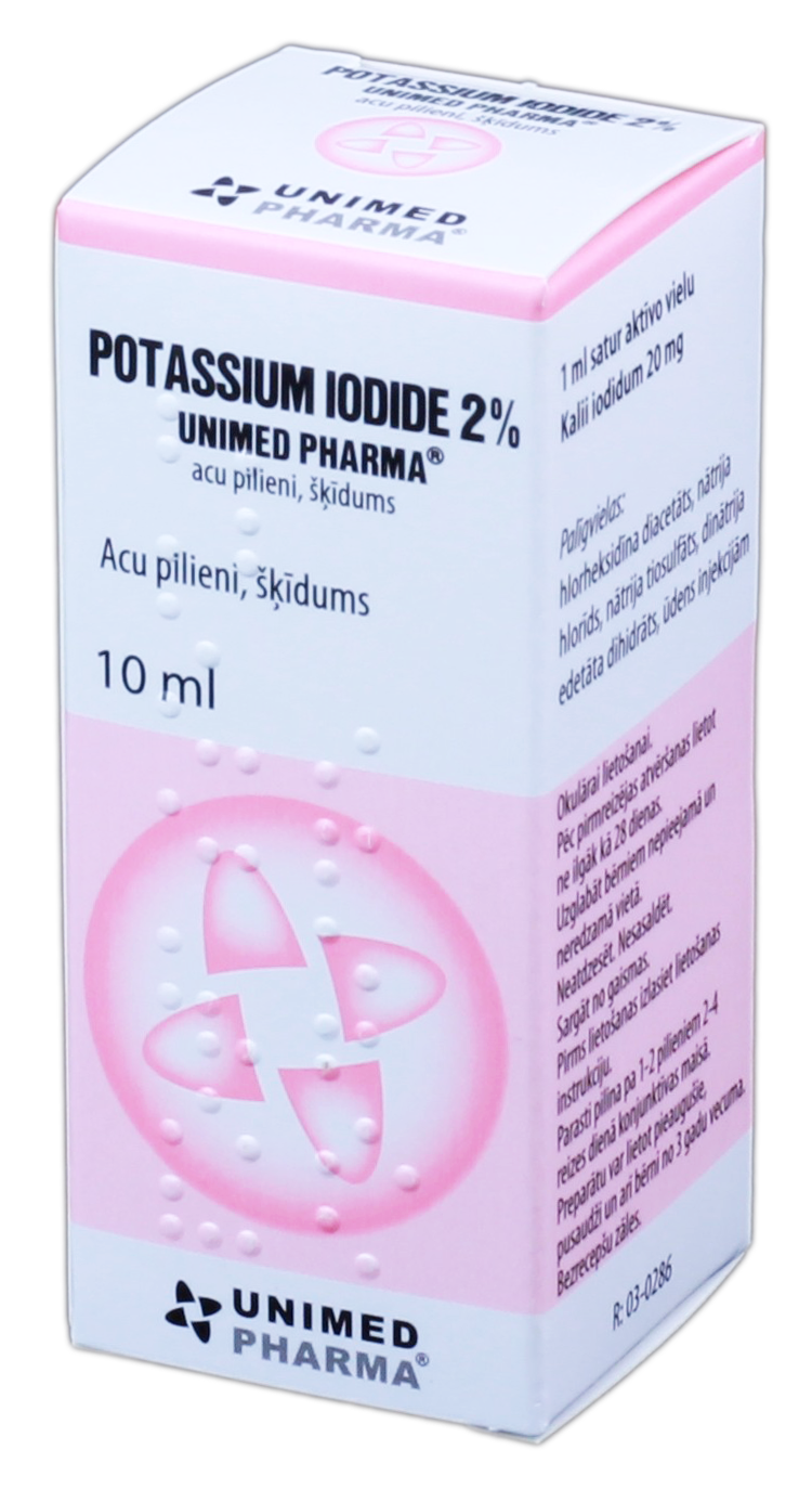 POTASSIUM IODIDE 2 eye drops, 10 ml Mēness aptieka