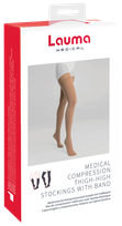 LAUMA MEDICAL (beige), size 4K, Class II, pair compression thigh-high stockings, 1 pcs.