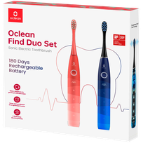 OCLEAN Electric Find Duo Set (sarkans/zils) elektriskā zobu birste, 2 gab.