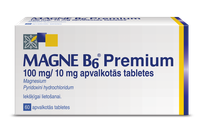 MAGNE B6 Premium 100 mg/10 mg apvalkotās tabletes, 60 gab.