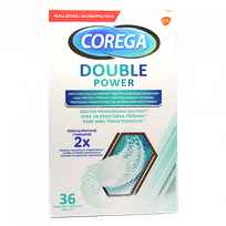 Corega Double Power tabletes zobu protēžu tīrīšanai, 36 gab.