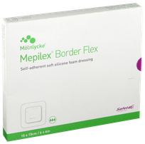 MEPILEX  Border Flex 15 x 15 см пластырь, 5 шт.