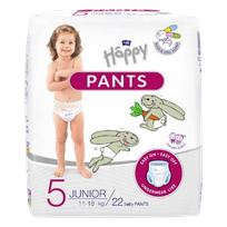 HAPPY   Pants Junior  11 - 18 кг, size 5 diapers, 22 pcs.