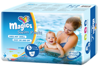 MAGICS Swimpants S (6-11 kg) nappy pants, 12 pcs.