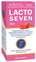 LACTO SEVEN Chew košļājamās tabletes, 50 gab.