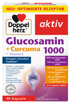 DOPPELHERZ Aktiv Glucosamin + Curcuma 1000+C vitamīns kapsulas, 40 gab.