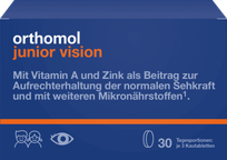 ORTHOMOL Junior Vision košļājamās tabletes, 90 gab.