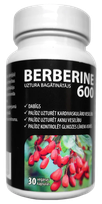 BERBERINE 600 Vegan kapsulas, 30 gab.