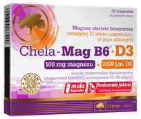 OLIMP LABS CHELA MAG B6 +D3 kapsulas, 30 gab.