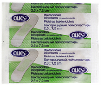 OLKO  2,3 х 7,2 см бактерицидный пластырь, 2 шт.