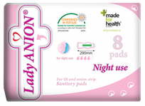 LADY ANION Night Use higiēniskās paketes, 8 gab.