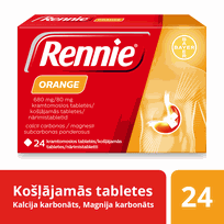 RENNIE Orange 680 mg/80 mg жевательные таблетки, 24 шт.