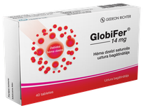 GLOBIFER 14 mg tabletes, 40 gab.
