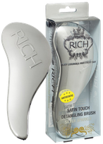 RICH Pure Luxury Satin Touch Detangling Silver Sparkle hairbrush, 1 pcs.
