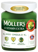 P.Moller D3 Vitamin  Extra 2000 IU kapsulas, 60 gab.
