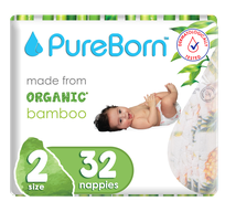 PUREBORN Size 2 3-6 kg diapers, 32 pcs.
