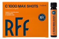 RFF C 1000 Max Shots With Turmeric and Ginger 25 ml bottles, 7 pcs.