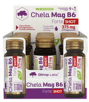 OLIMP LABS Chela - Mag B6 Forte Shot (25 ml) Cherry ampulas, 9 gab.