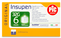 PIC Insupen 32 g/6 mm insulin needles, 100 pcs.